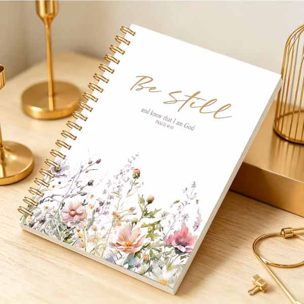 Psalm Cover/ Be Still Notebook/ Strength and Dignity/ Blessed/ Paz Mental