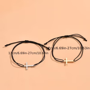Pulsera Cruz Él y Ella/ Rosario para ella
