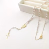 Pulsera Cruz Él y Ella/ Rosario para ella