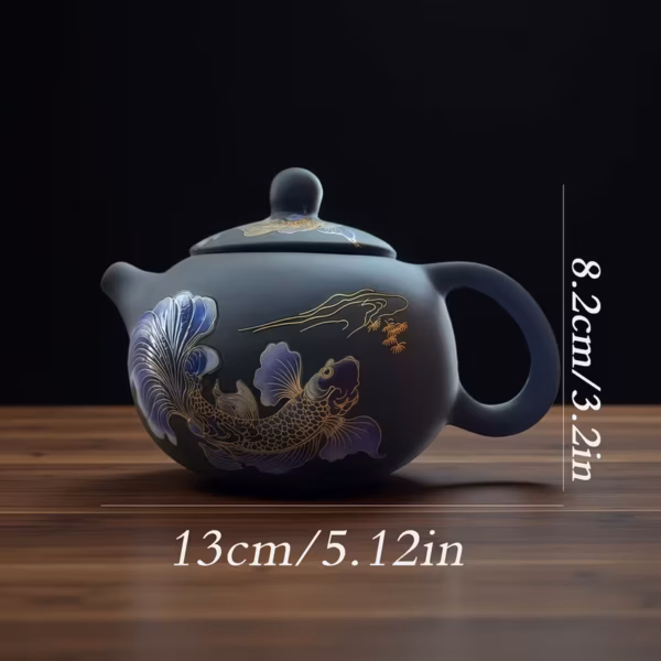 3pc Celadon Tea cup set/ Tetera de peces