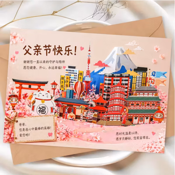 Celebración en 3D: Tarjeta de Pascua/ Monumentos del Mundo/ TOKYO/ Tarjeta Navidad Pesebre/ Reyes Magos/ Muñeco de Nieve/ Castillo/ Gatos Navideños/ Noche estrellada/ Cumpleaños