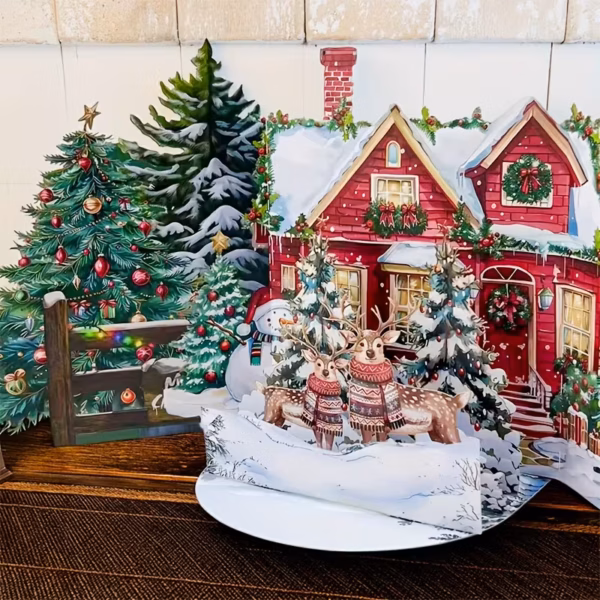 Celebración en 3D: Tarjeta de Pascua/ Monumentos del Mundo/ TOKYO/ Tarjeta Navidad Pesebre/ Reyes Magos/ Muñeco de Nieve/ Castillo/ Gatos Navideños/ Noche estrellada/ Cumpleaños